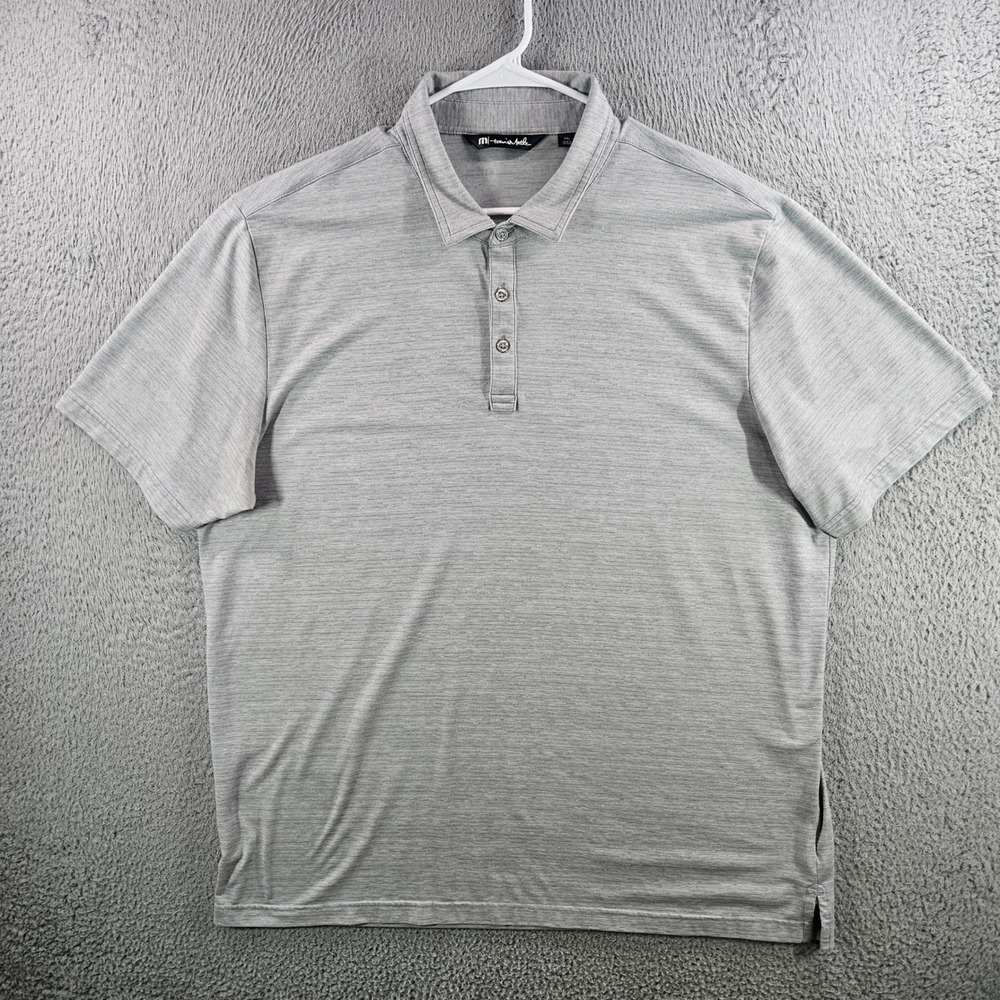 Travis Mathew Mens XXL Grey Heathered Short Sleeve Golf Polo Shirt